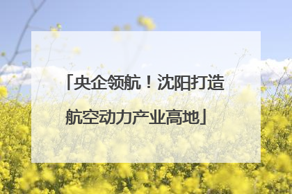 央企领航！沈阳打造航空动力产业高地