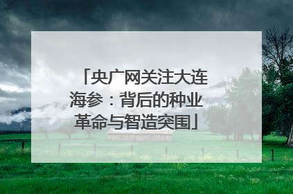 央广网关注大连海参：背后的种业革命与智造突围