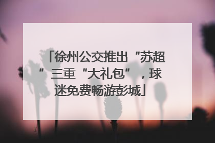 徐州公交推出“苏超”三重“大礼包”，球迷免费畅游彭城