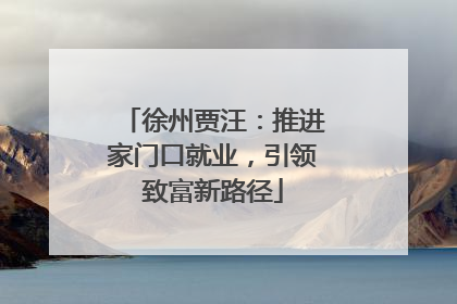 徐州贾汪：推进家门口就业，引领致富新路径