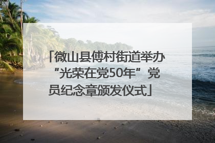 微山县傅村街道举办“光荣在党50年”党员纪念章颁发仪式