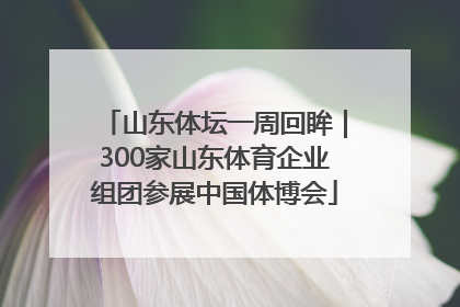 山东体坛一周回眸｜300家山东体育企业组团参展中国体博会