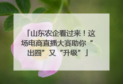 山东农企看过来！这场电商直播大赛助你“出圈”又“升级”