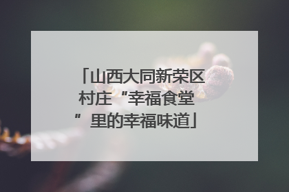 山西大同新荣区 村庄“幸福食堂”里的幸福味道