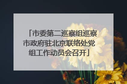 市委第二巡察组巡察市政府驻北京联络处党组工作动员会召开