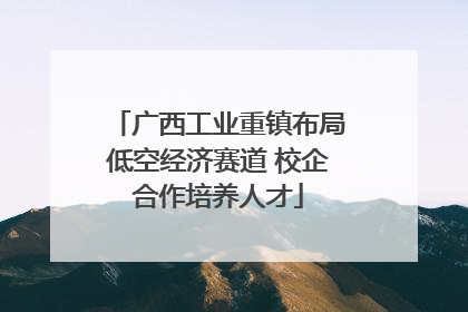 广西工业重镇布局低空经济赛道 校企合作培养人才