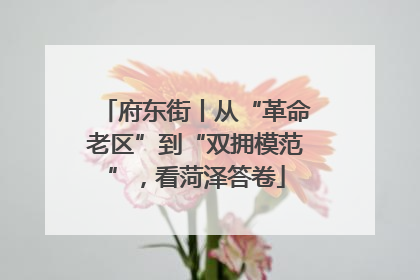 府东街丨从“革命老区”到“双拥模范”，看菏泽答卷
