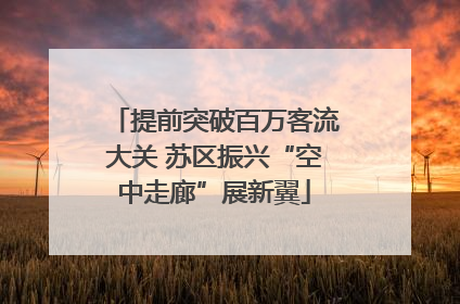 提前突破百万客流大关 苏区振兴“空中走廊”展新翼