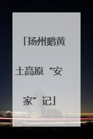 扬州鹅黄土高原“安家”记