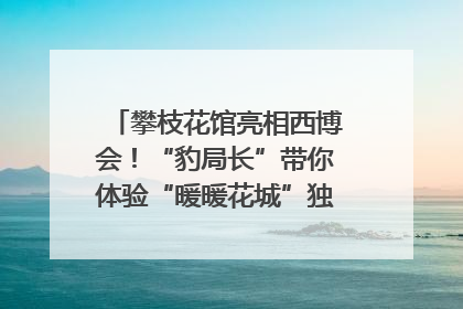 攀枝花馆亮相西博会！“豹局长”带你体验“暖暖花城”独特魅力｜西博视界