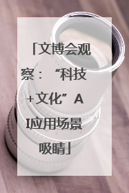 文博会观察：“科技+文化”AI应用场景吸睛
