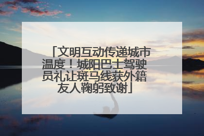 文明互动传递城市温度！城阳巴士驾驶员礼让斑马线获外籍友人鞠躬致谢