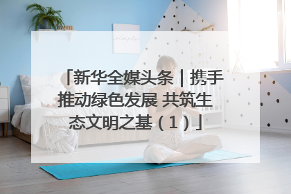 新华全媒头条｜携手推动绿色发展 共筑生态文明之基（1）