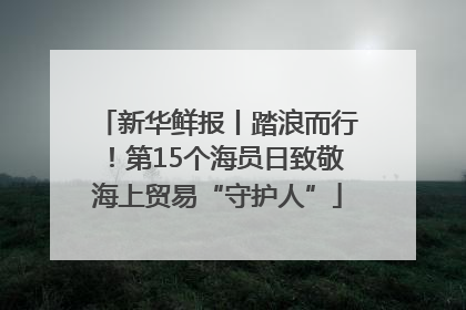 新华鲜报丨踏浪而行！第15个海员日致敬海上贸易“守护人”