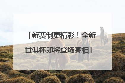 新赛制更精彩！全新世俱杯即将登场亮相