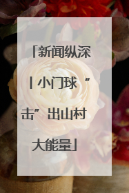 新闻纵深丨小门球“击”出山村大能量