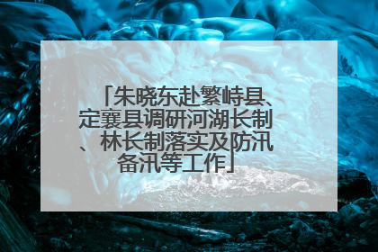 朱晓东赴繁峙县、定襄县调研河湖长制、林长制落实及防汛备汛等工作