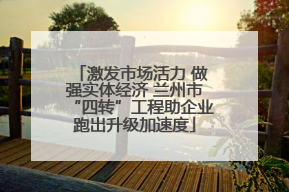 激发市场活力 做强实体经济 兰州市“四转”工程助企业跑出升级加速度