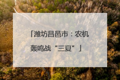 潍坊昌邑市：农机轰鸣战“三夏”