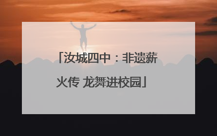 汝城四中：非遗薪火传 龙舞进校园