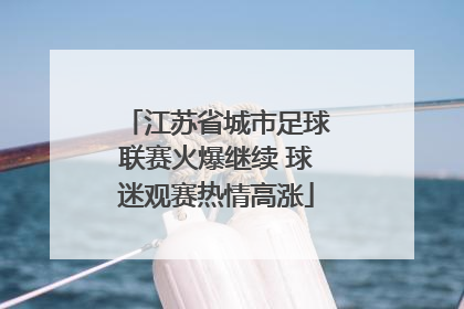 江苏省城市足球联赛火爆继续 球迷观赛热情高涨