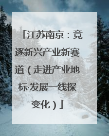 江苏南京：竞逐新兴产业新赛道（走进产业地标·发展一线探变化）