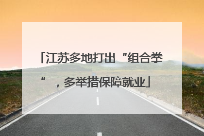江苏多地打出“组合拳”，多举措保障就业