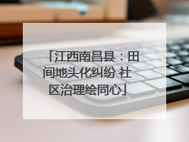 江西南昌县：田间地头化纠纷 社区治理绘同心