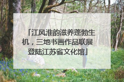 江风淮韵滋养蓬勃生机，三地书画作品联展登陆江苏省文化馆