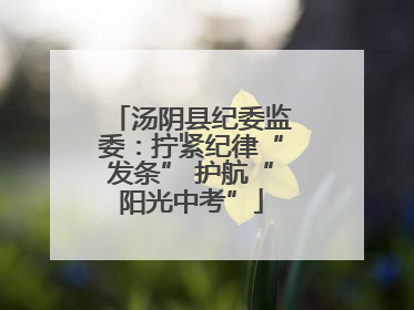 汤阴县纪委监委：拧紧纪律“发条” 护航“阳光中考”