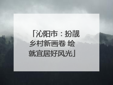 沁阳市：扮靓乡村新画卷 绘就宜居好风光