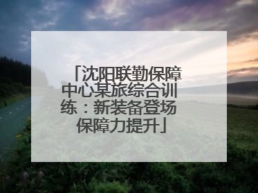 沈阳联勤保障中心某旅综合训练：新装备登场 保障力提升