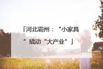 河北霸州：“小家具”撬动“大产业”
