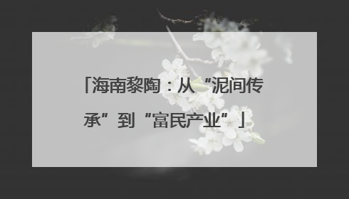 海南黎陶：从“泥间传承”到“富民产业”