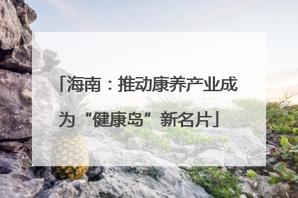 海南：推动康养产业成为“健康岛”新名片