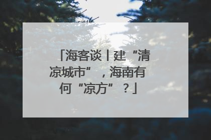 海客谈丨建“清凉城市”，海南有何“凉方”？