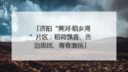 济阳“黄河·稻乡湾”片区：稻荷飘香、善治惠民、青春激扬