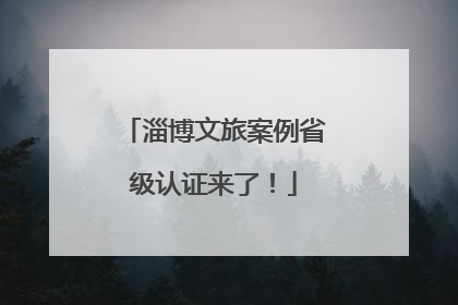 淄博文旅案例省级认证来了！
