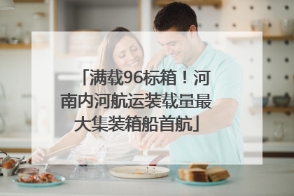 满载96标箱！河南内河航运装载量最大集装箱船首航