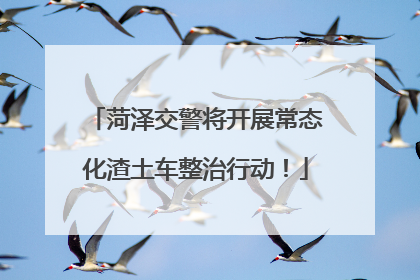 菏泽交警将开展常态化渣土车整治行动！