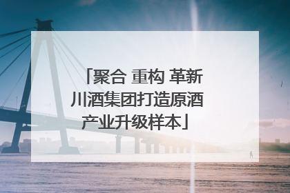 聚合 重构 革新 川酒集团打造原酒产业升级样本