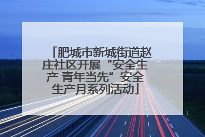 肥城市新城街道赵庄社区开展“安全生产 青年当先”安全生产月系列活动