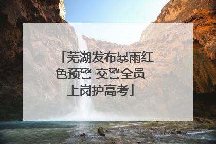 芜湖发布暴雨红色预警 交警全员上岗护高考
