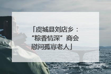 虞城县刘店乡：“粽香情深”商会慰问孤寡老人