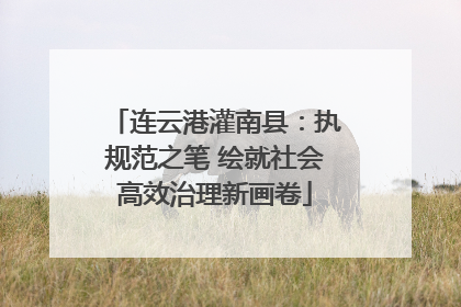 连云港灌南县：执规范之笔 绘就社会高效治理新画卷
