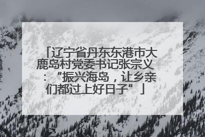 辽宁省丹东东港市大鹿岛村党委书记张宗义：“振兴海岛，让乡亲们都过上好日子”