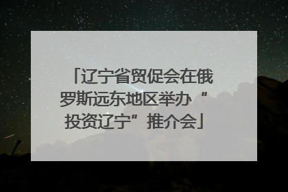 辽宁省贸促会在俄罗斯远东地区举办“投资辽宁”推介会