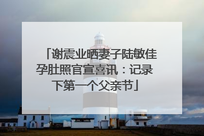谢震业晒妻子陆敏佳孕肚照官宣喜讯：记录下第一个父亲节