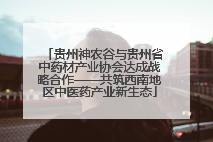 贵州神农谷与贵州省中药材产业协会达成战略合作——共筑西南地区中医药产业新生态