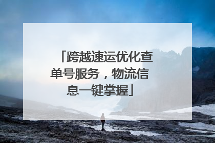 跨越速运优化查单号服务，物流信息一键掌握